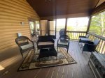 Main floor screen porch offers Smart Tv Streaming Only Gas-Log Fireplace and Mini Fridge